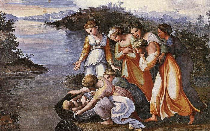 RAFFAELLO Sanzio Moses Saved from the Water Germany oil painting art